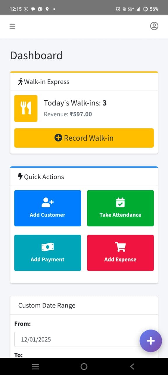 Mess Management App Walk-in